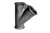Kierteitetyt putkenosat ja liittimet - +GF+ flow tee 90° black reduced 3/4-1/2-1/2'' - 770165108