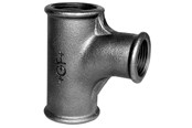 Kierteitetyt putkenosat ja liittimet - +GF+ flow tee 90° black reduced 1-1/2'' - 770131121