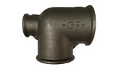 Kierteitetyt putkenosat ja liittimet - +GF+ tee 90° black reduced 3/4-3/4-3/8'' - 770130128