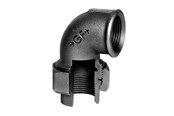 Kierteitetyt putkenosat ja liittimet - +GF+ angle union 90° black 2'' socket-socket - 770096109