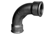 Kierteitetyt putkenosat ja liittimet - +GF+ long bend 90° black 2'' socket-socket - 770002109