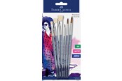 Harrastustarvikkeet - Faber-Castell Brush round 3x and flat 3x on BC - 282891