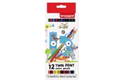 Kirjoitus- ja piirustustarvikkeet - Bruynzeel Kids Twin Point Colored Pencils 12 pcs. - 60112001