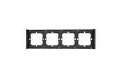 Kytkimet - Sonoff Frame for switch M5 80 quadruple 4-fold M5-4C-80-F (graphite/black) - M5-4C-80-F