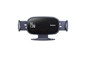 Puhelin - Adapterit & Laturit - Baseus LightChaser car holder with induction charger (black) - C40355901111-00