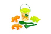 Ulkoleikit - Cavallino Toys Safari XL Bucket Set with Sand Moulds 7pcs. - 9643SF01