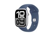Älykellot, Urheilukellot & Aktiivisuusrannekkeet - Apple Watch Series 10 GPS + Cellular 46mm - Silver Aluminium Case with Denim Sport Band - S/M - MWY03QN/A