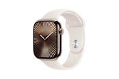 Älykellot, Urheilukellot & Aktiivisuusrannekkeet - Apple Watch Series 10 GPS + Cellular 46mm - Gold Titanium Case with Starlight Sport Band - S/M - MWYX3QN/A