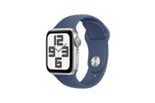 Älykellot, Urheilukellot & Aktiivisuusrannekkeet - Apple Watch SE GPS 44mm - Silver Aluminium Case with Denim Sport Band - M/L - MXER3QN/A