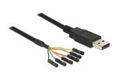 Verkkokortit (verkkosovittimet, tulostuspalvelimet jne.) - DeLOCK Converter USB 2.0 > Serial-TTL 6 pin pin header connector individually 1.8 m (5 V) - 83786