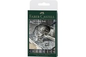 Kirjoitus- ja piirustustarvikkeet - Faber-Castell India ink Pitt Artist Pen Grey&Black 8ct - 167171
