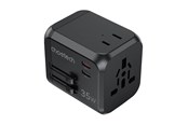 Puhelin - Adapterit & Laturit - Choetech PD5008 travel charger 3xUSB-A 2xUSB-C GaN 35W US/EU/UK/AU (black) - PD5008