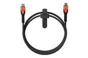 USB kaapelit - UAG Rugged Kevlar Cable USB-C - USB-C 1.5m black/orange BULK - 9B4413114097