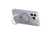Puhelin - Kannet ja kotelot - Joyroom Magnetic protective phone case with holder JR-BP004 for iPhone 15 Pro Max (transparent) - JR-BP004 iP 15 Pro M