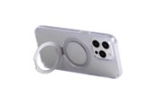 Puhelin - Kannet ja kotelot - Joyroom Magnetic protective phone case with holder JR-BP004 for iPhone 15 (transparent) - JR-BP004 iP 15 Trans