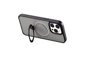 Puhelin - Kannet ja kotelot - Joyroom JR-BP004 Magnetic Protective Case with Holder for iPhone 15 (Black) - JR-BP004 iP 15 Black