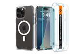 Puhelintarvikkeet - Näytönsuojat - Spigen Ultra Hybrid MagSafe - white + Glass tR EZ Fit Pack - iPhone 16 Pro Max - ACS08141