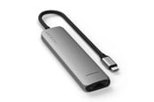 Telakointiasemat - Satechi 7-in-1 USB-C Slim Multiport Adapter with Ethernet - Space Grey - ST-P7SM