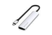 Telakointiasemat - Satechi 6-in-1 USB-C Slim Multiport Adapter - Silver - ST-P6SS