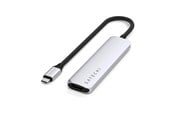 Telakointiasemat - Satechi 4-in-1 USB-C Slim Multiport Adapter 4K - Silver - ST-P4SS