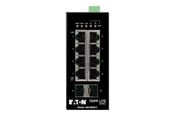 Kytkimet - Tripp Lite Eaton  series 8-Port Managed Industrial Gigabit Ethernet Switch - 10/100/1000 Mbps 2 GbE SFP Slots -40° to 75°C DIN Mount - NGI-M08C2