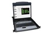 Näyttö - 19" Tripp Lite 8-Port Rack Console KVM Switch w/19" LCD & 8 PS2/USB Cables 1U - KVM console - 19" - B020-U08-19-K