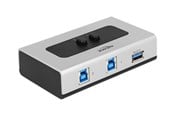 USB hub - DeLOCK Switch USB 3.0 2 port Manual Bidirectional USB hub - 2 porttia - Musta - 87667