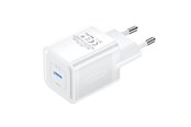 Puhelin - Adapterit & Laturit - Vention Wall charger FEPW0-EU USB-C 20W GaN (white) - FEPW0-EU