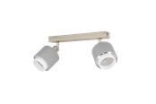 Valaisimet - EGLO BELLIZZI spot 2L brushed steel/grey - 901046