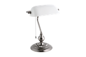 Valaisimet - EGLO BANKER desk lamp white/smoky nickel - 901019