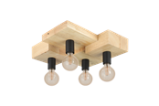 Valaisimet - EGLO HALKIN ceiling lamp brown/black - 43798