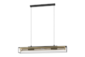 Valaisimet - EGLO NOHALES pendant light  black/brass - 43788