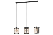 Valaisimet - EGLO DELLOW long table pendant black/brass - 43605