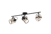 Valaisimet - EGLO DELLOW spot 3L black/brass - 43533