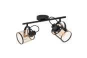 Valaisimet - EGLO DELLOW spot 2L black/brass - 43532