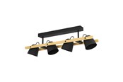 Smart Home - Älykoti - EGLO HORNWOOD-Z ceiling lamp black/wood - 900882