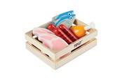 Puulelut - Tidlo Wooden Play Food Meat and Fish in Box 8 pieces. - T0104