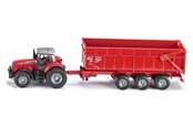 Leluautot - SIKU Farmer - Massey Ferguson Tractor With Trailer - 1844