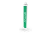 Näytön kiinnitys - Compulocks BrandMe stand - for LCD display - brandable with large base plate - white - 140WLBPW