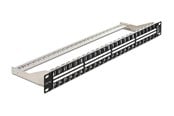 Lisätarvikkeet - DeLOCK 19″ Keystone Patch Panel 48 Port 1 U Black - 43280