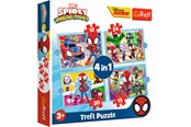 Palapelit - Trefl Puzzle - Spidey and his Amazing Friends - Spideys Team (4in1) Lattia - TFL34611
