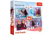 Palapelit - Trefl Puzzle - Frozen - Journey into the unknown (4in1) Lattia - 34323T