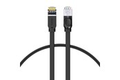 Verkkokaapelit - Baseus Cat 6 UTP Ethernet RJ45 Cable Flat 1m black - Musta - 1meter - PCWL-B01