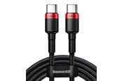 USB kaapelit - Baseus USB-C - USB-C PD QC cable 100W 5A 480Mb/s 2m - black and red - CATKLF-AL91