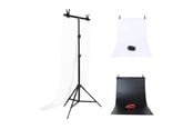 Muut  - Puluz Photo studio background support 70x200cm + Backdrops 2 pcs DCA0976 - DCA0976