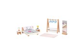 Dollhouse & Accessories - Goki Wooden Doll Furniture Bedroom 18pcs. - 51468