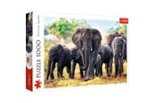 Palapelit - Trefl Puzzle - African elephants (1000 pieces) Lattia - TFL10442