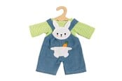 Nuket & tarvikkeet - Heless Doll Dungarees with Striped Shirt Bunny Lou 35-45 - 2316