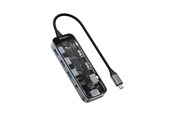 Telakointiasemat - Deltaco Transparent USB-C Docking Station Dual 2x HDMI - USBC-HDMI30