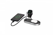 Puhelin - Adapterit & Laturit - Verbatim Wireless Charging Stand - 3-in-1 - + AC Power Adapter - 44 Watt - 49556